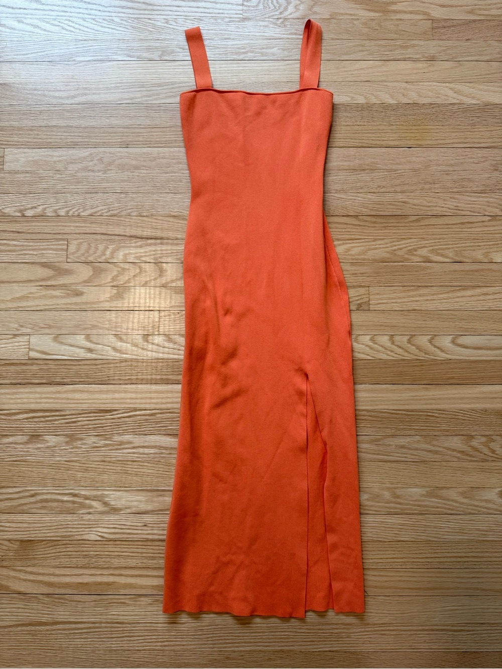 superdown Vibrant Orange Square-Neck Maxi Slip Dress